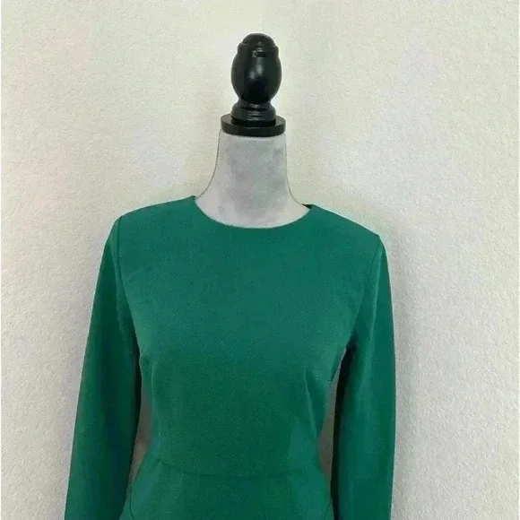 Donna Morgan Women’s Long Sleeve Sheath Dress with Flap Pockets at Side Hips - Picture 4 of 15